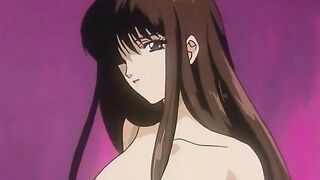 Hentai video - Futanari threesome with a hero licking a queen's pussy.