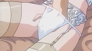 Hentai video - Futanari threesome with a hero licking a queen's pussy.