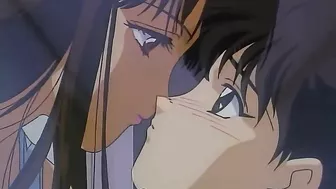 Hentai video - Futanari threesome with a hero licking a queen's pussy.