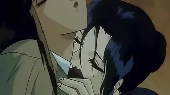 Hentai video - Futanari threesome with a hero licking a queen's pussy.