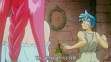 Hentai video - Futanari threesome with a hero licking a queen's pussy.