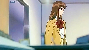 Hentai video - Futanari threesome with a hero licking a queen's pussy.