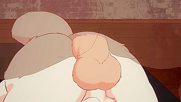 Hentai gay dogman fucks a cartoon polar bear's ass.