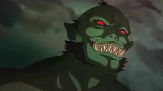 Gang-banged by goblins in a cave.