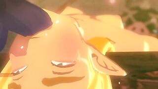 Zelda was brutally attacked and raped by fierce Bokoblin monsters in a hentai-style porn video.