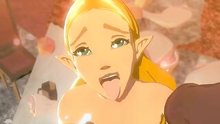 Zelda was brutally attacked and raped by fierce Bokoblin monsters in a hentai-style porn video.