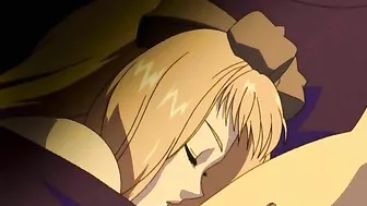 Sinful hentai maidens engage in a steamy threesome with toys.