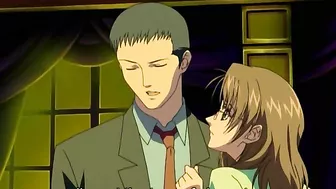 Sinful hentai maidens engage in a steamy threesome with toys.