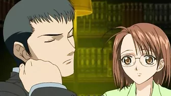 Sinful hentai maidens engage in a steamy threesome with toys.