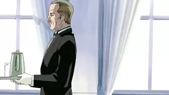 Sinful hentai maidens engage in a steamy threesome with toys.