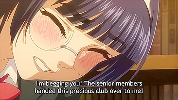 A busty anime schoolgirl is gangbanged to save her literature club in a hentai scene.