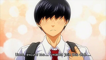 A busty anime schoolgirl is gangbanged to save her literature club in a hentai scene.