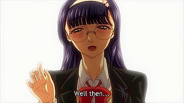 A busty anime schoolgirl is gangbanged to save her literature club in a hentai scene.