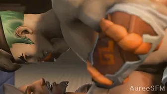 Hanzo, McCree, and Genji engage in a steamy threesome. #hentaiporn #overwatchgay