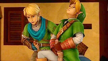 Link gets his gay ass fucked by another 3D animated Link - Hentai City