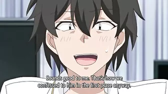 Sexy teens engage in wild threesome and get knocked up on hentai site.