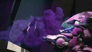 D.va from Overwatch gets brutally gangbanged by Roadhog and his friends in a hentai animation.