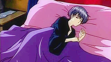 Horny hentai siblings engage in a steamy threesome.