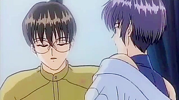 Horny hentai siblings engage in a steamy threesome.