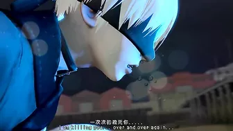 NieR Automata 2B is captured and roughed up in a hentai gangbang scene.