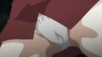 Female ninjas get gangbanged by ogres while tied up in a hentai scene.