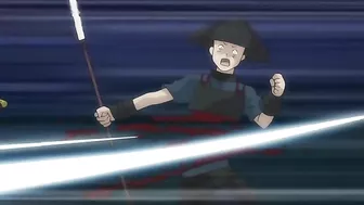 Female ninjas get gangbanged by ogres while tied up in a hentai scene.