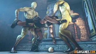 Hentai video featuring interracial sex between humans and Overwatch gay characters in a compilation.