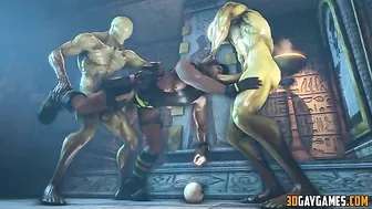 Hentai video featuring interracial sex between humans and Overwatch gay characters in a compilation.