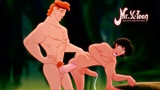 Revised sentence - Disney cartoon characters engage in gay sex in a hentai compilation designed for adults.