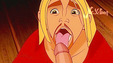 Revised sentence - Disney cartoon characters engage in gay sex in a hentai compilation designed for adults.