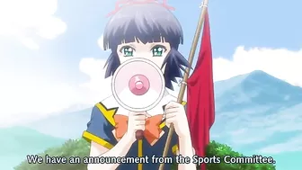 Hentai sex scene with a schoolgirl and two hot anime babes on the beach.