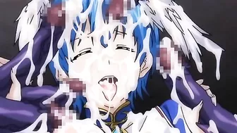 Hentai tentacle monsters ravage a teen girl in the library, covering her in cum.