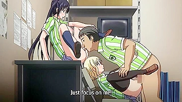 Hentai porn video - Perverted manager fucks his sisters in a backstore room.