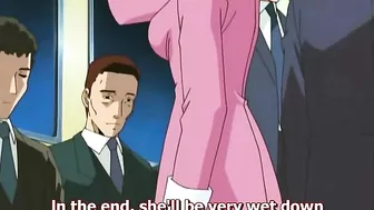 Red-haired hottie with big boobs gets brutally gangbanged on a crowded train. Red-haired hottie with big boobs gets brutally gangbanged on a crowded train.