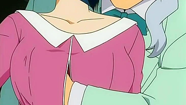 Red-haired hottie with big boobs gets brutally gangbanged on a crowded train.