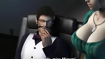 Sexy vampire and kung fu girl engage in a steamy threesome with a schoolgirl in a classroom.