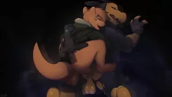 Sexy gay space marine in furry hentai action!