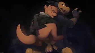 Sexy gay space marine in furry hentai action!