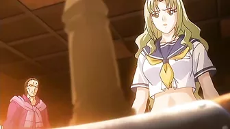 Hentai idol loses virginity in brutal gangbang.