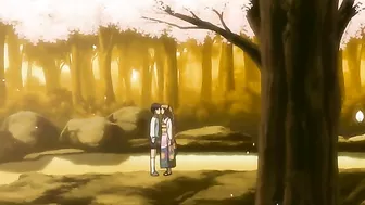 Two horny schoolgirls get fucked in the woods by a stud.