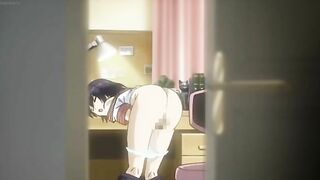 Newly blackmailed blonde teen bound and gang-raped in hentai video.