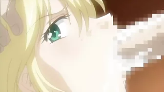 Newly blackmailed blonde teen bound and gang-raped in hentai video.