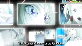 Busty blonde gets gangbanged by ducks with boners in hentai sex.