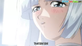 Busty blonde gets gangbanged by ducks with boners in hentai sex.