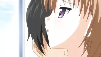 Hentai teacher fucks busty petite schoolgirls in classroom.