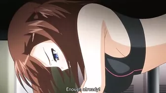 Hentai teacher fucks busty petite schoolgirls in classroom.