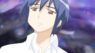 Hentai teen girl blows and swallows in explicit sex video.