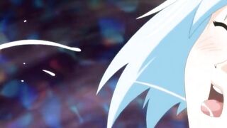 Hentai teen girl blows and swallows in explicit sex video.