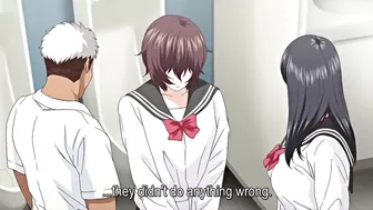 Hentai anime schoolgirl sacrifices her virginity in a gangbang to save her friend.