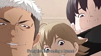 Hentai anime schoolgirl sacrifices her virginity in a gangbang to save her friend.